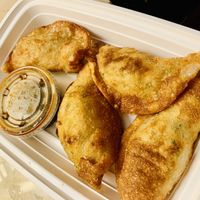 Mixed vegetable fried dumplings   at Franchia Vegan Cafe in New York City