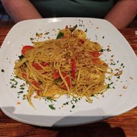Singapore curry angel hair at Franchia Vegan Cafe in New York City