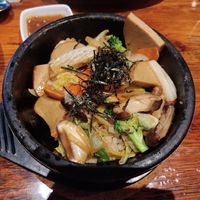 Vegetarian duck stone bowl at Franchia Vegan Cafe in New York City