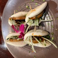baos (delicious, just wish they were bigger) at Franchia Vegan Cafe in New York City