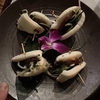 Peking Duck Baos  at Franchia Vegan Cafe in New York City