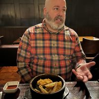 Beef stone bowl   at Franchia Vegan Cafe in New York City