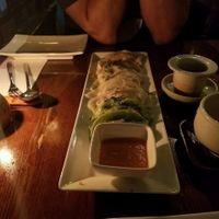 Dumpling sampler at Franchia Vegan Cafe in New York City