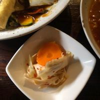 Best side of kimchi ever at Franchia Vegan Cafe in New York City