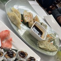 Dumpling combo  at Franchia Vegan Cafe in New York City