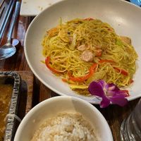 Singapore noodles  at Franchia Vegan Cafe in New York City