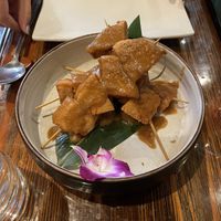 Chicken satay  at Franchia Vegan Cafe in New York City