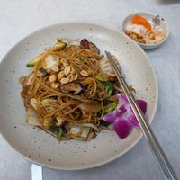 Spicy Franchia noodles at Franchia Vegan Cafe in New York City