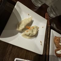Steamed dumplings, Part of Chef’s Choice. August 30, 2024  at Franchia Vegan Cafe in New York City