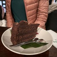 Chocolate Fudge Cake #Veganuary at Franchia Vegan Cafe in New York City