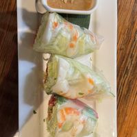 Spring Rolls with Peanut Saucee  at Franchia Vegan Cafe in New York City