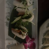Pecking duck buns  at Franchia Vegan Cafe in New York City