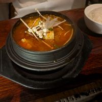 Kimchi jigae at Franchia Vegan Cafe in New York City