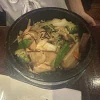 Vegetarian “Duck” Bibimbapp  at Franchia Vegan Cafe in New York City