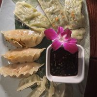 Dumpling combo   at Franchia Vegan Cafe in New York City