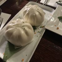 BBQ pork buns  at Franchia Vegan Cafe in New York City