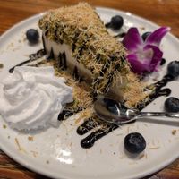 Dubai cheesecake at Franchia Vegan Cafe in New York City