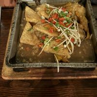 Tofu and eggplant.  at Franchia Vegan Cafe in New York City