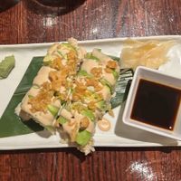 "salmon" sushi at Franchia Vegan Cafe in New York City