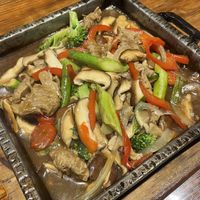 Hot plate  at Franchia Vegan Cafe in New York City