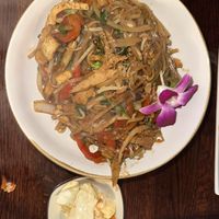Drunken basil noodles  at Franchia Vegan Cafe in New York City