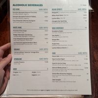 Beverage menu  at Franchia Vegan Cafe in New York City