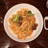 Creamy Kimchi Udon  at Franchia Vegan Cafe in New York City