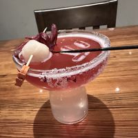 Lychee hibiscus drink  at Franchia Vegan Cafe in New York City