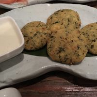 Chickpea/kale/tofu patties at Franchia Vegan Cafe in New York City
