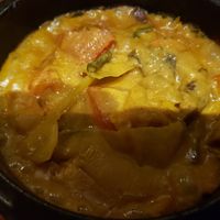 Vegetarian Curry Hot Pot - Hubby loved it.😄(It's really vegan, of course.) at Franchia Vegan Cafe in New York City