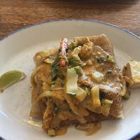 Thai red curry crepe  at Simply Crepes Cafe in Canandaigua
