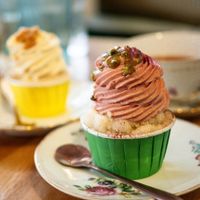 Raspberry & pistachio at Garden in Angouleme