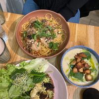 Thai noodles, soup & tartine  at Garden in Angouleme