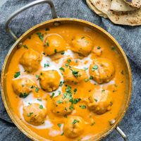 Malai kofta a dish which made using Indian cheese ( paneer ) fried balls made in  Indian gravy . at Barbecue Palace Indian in Cuenca