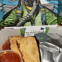 Vegan sausage calzones  at Full Afterburner Calzones in Denver