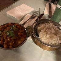 Channa Masala w/White Rice (Vegan Option) at Tandoor Palace  in Tannersville