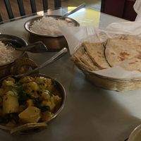 Rice and breads at Tandoor Palace  in Tannersville