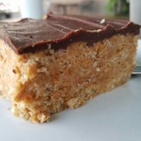 chocolate peanut butter bar at Wandering Goat Coffee Co. in Eugene