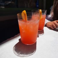 Homemade strawberry lemonade at Chef Reina in Brisbane