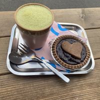 Latte Matcha & Linzer Törtli at Bakery Bakery - Länggasse in Bern