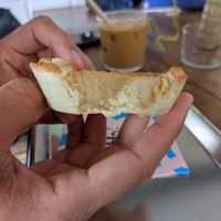 Inside a cheese tart at Bakery Bakery - Länggasse in Bern