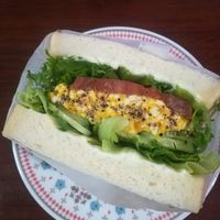 Scrambled "egg" sandwich at Marbre Vegan in Tokyo