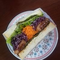Cutlet sandwich at Marbre Vegan in Tokyo