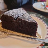 Chocolate cake at Marbre Vegan in Tokyo