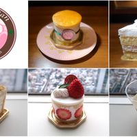 All yummy vegan cakes especially the strawberry shortcake light and fluffy! :) at Marbre Vegan in Tokyo