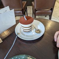 Tiramisu at Marbre Vegan in Tokyo