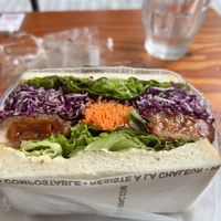Katsu sandwich  at Marbre Vegan in Tokyo