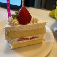 Strawberry cake  at Marbre Vegan in Tokyo