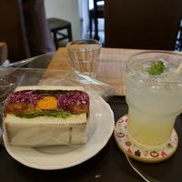 Soda also tasty  at Marbre Vegan in Tokyo