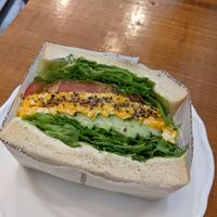 Egg sandwich at Marbre Vegan in Tokyo